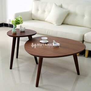 Meja Coffe Table 2 Minimalis Dark Brown