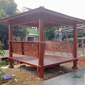 Gazebo Glugu 2,5x2,5 Sandaran Tinggi