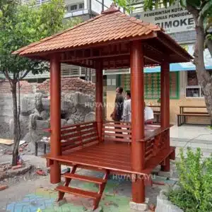 Gazebo Glugu 2x2 Kayu Kelapa