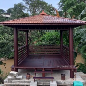 Gazebo Glugu 3x3 Kayu Kelapa