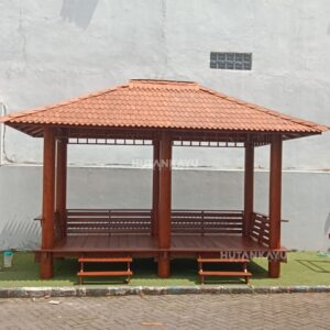 Gazebo Glugu 4x2 Kayu Kelapa