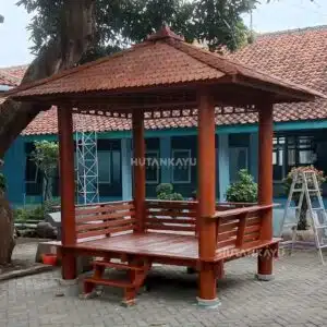 Gazebo Kayu Glugu 2x2,5