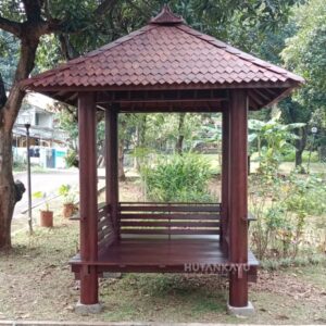 Gazebo Kayu Glugu Kelapa 2x2