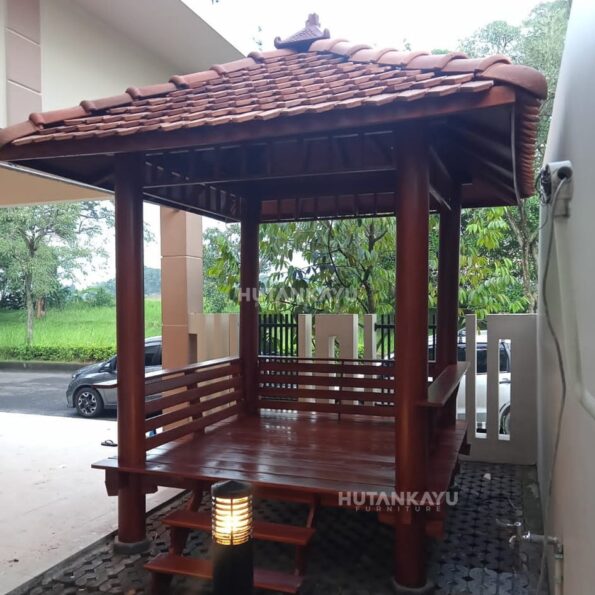 Gazebo Kayu Jati 2x2 - Image 3