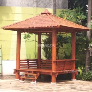 Gazebo Kayu Kelapa 2,5x2 Kayu Glugu