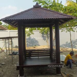 Gazebo Kayu Kelapa 2x2 Kayu Glugu