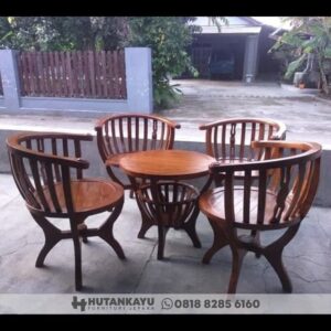 Kursi Tamu Teras Mangkok Jati Jepara