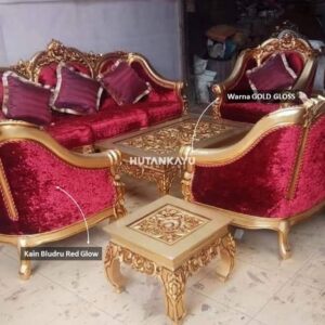 Kursi Tamu Ukir Redgold