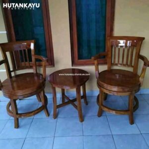 Kursi Teras Cantik Putar Sandaran Tangan