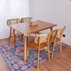Meja Makan Havana Hutankayu Furniture Mebel Jati Jepara