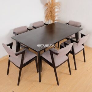 Set Meja Makan Alvin Black