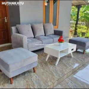 Sofa Minimalis Set Grey