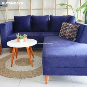 Sofa L Minimalis Blue