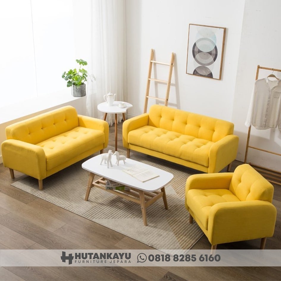 Sofa Set Minimalis Retro Scandinavian