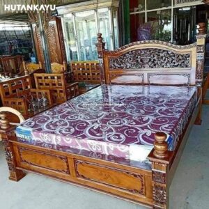 Tempat Tidur Dipan Ukir Jati Minimalis