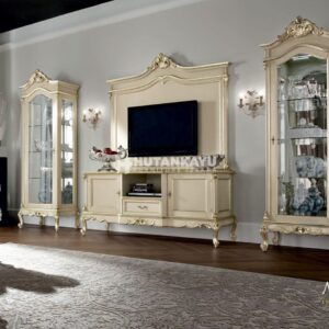 Backdrop TV Mewah Ukir Jati