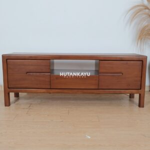 Bufet TV Feather Meja TV Hutankayu Furniture Mebel Jati Jepara 01