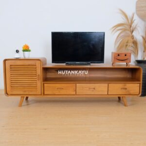 Bufet TV Flint Meja TV Hutankayu Furniture Mebel Jati Jepara 01
