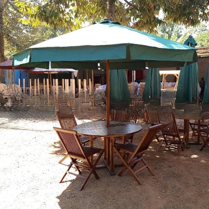Meja Payung Taman Rumbai Hutankayu Furniture Mebel Jati Jepara