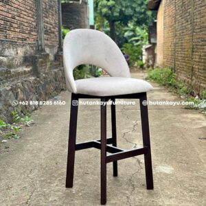 Kursi Bar Cafe Kenes Minimalis Bar Stool Black