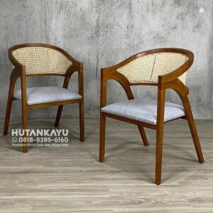 Kursi Cafe Mewah Jati Mix Rotan Minimalis  Kursi Kafe Resto