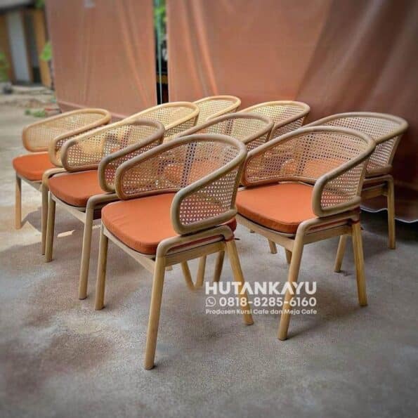 Kursi Cafe Mewah Jati Mix Rotan Murah  Kursi Kafe Resto