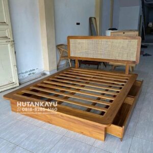Tempat Tidur GATRA Dipan Ranjang Kayu Jati