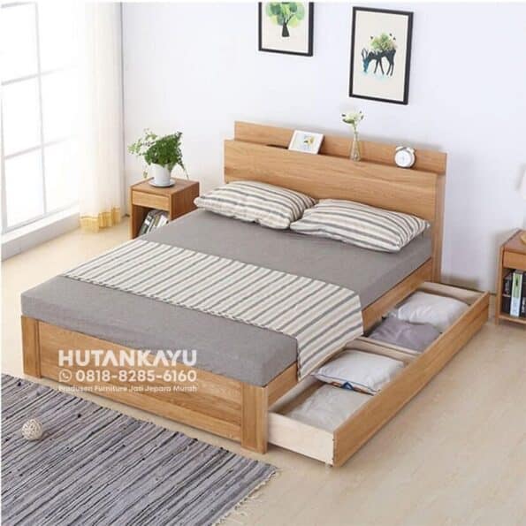 Tempat Tidur Dipan Ranjang Giva Kayu Jati
