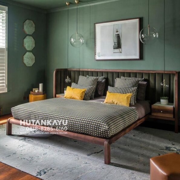 Tempat Tidur Dipan Ranjang Kiku Kayu Jati