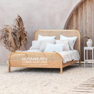 Tempat Tidur Dipan Ranjang Raga Kayu Jati