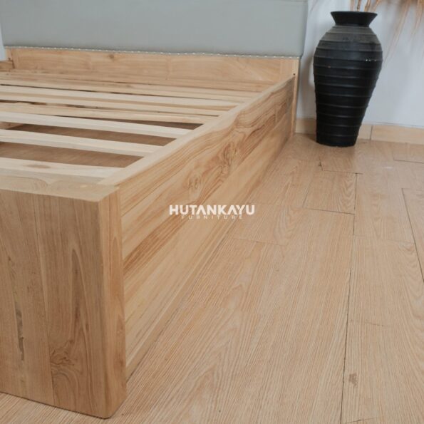 Tempat Tidur Dipan Vika Laci 2 Sandaran Jok Kayu Jati - Image 3