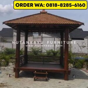 Gazebo Kayu Glugu 2,5×2,5 Meter