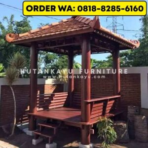 Gazebo Kayu Glugu 2×2 Meter