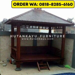 Gazebo Kayu Glugu 2×3 Meter
