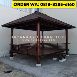Gazebo Kayu Glugu 3×4 Meter