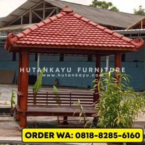 Gazebo Kayu Glugu Kelapa 3×2 Meter