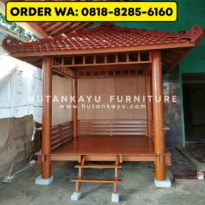 Gazebo Kayu Jati 2,5×2,5 Meter