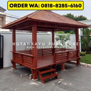 Gazebo Kayu Jati 2,5×3,5 Meter