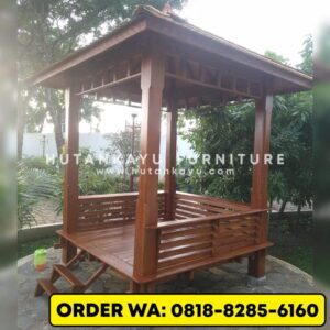 Gazebo Kayu Jati 2×2 Meter (2)