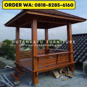 Gazebo Kayu Jati 2×2 Meter