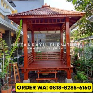 Gazebo Kayu Jati 2×2 Meter (4)