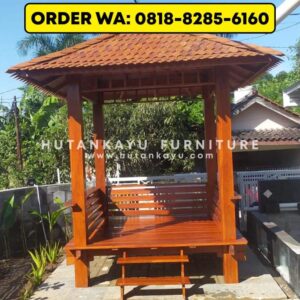 Gazebo Kayu Jati 2×2 Meter (5)