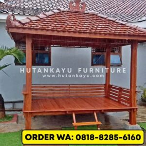 Gazebo Kayu Jati 2×3 Meter