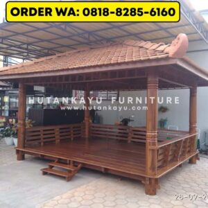 Gazebo Kayu Jati 4 x 5 Meter