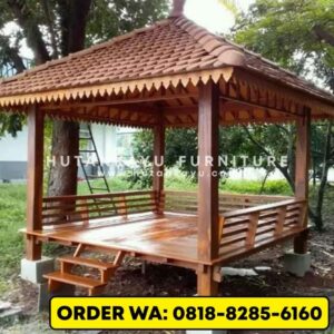 Gazebo Kayu Jati 3×3 Meter