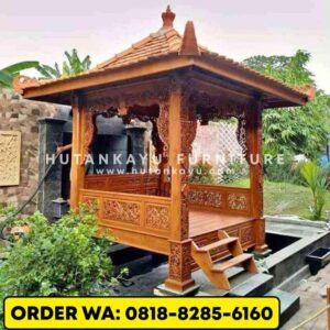 Gazebo Kayu Jati Ukir 2×2 Meter
