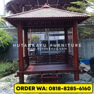 Gazebo Kayu Kelapa 2,5×2,5 Meter (2)