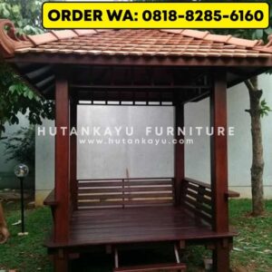 Gazebo Kayu Kelapa 2,5×2,5 Meter (3)