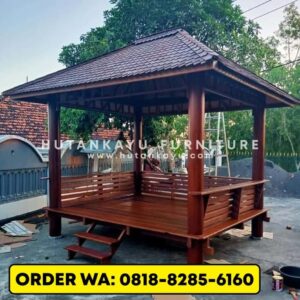 Gazebo Kayu Kelapa 2,5×3 Meter (2)