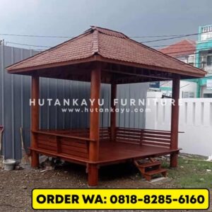Gazebo Kayu Kelapa 2,5×3 Meter (3)